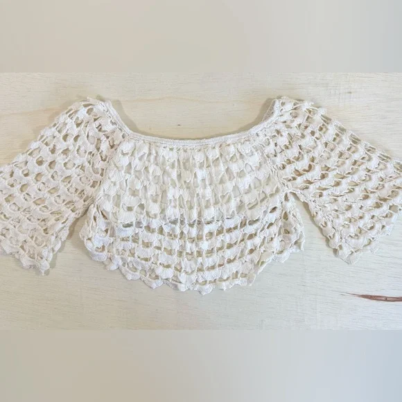 Free People Flook the Label white lace Crochet Set size S - Picture 2 of 13